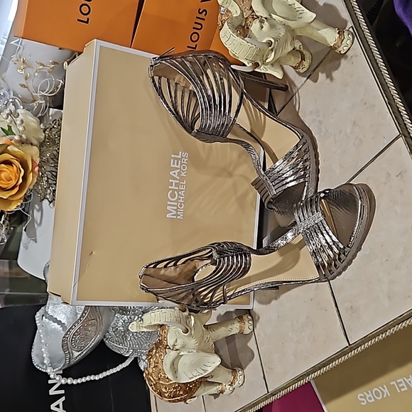 MICHAEL Michael Kors Shoes - NIB! HP!! Michael Kors Leann Leather Strappy Evening Sandals